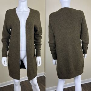 Wilfred Aritzia Women's Size XS Green Aronson Cardigan Sweater Wool Alpaca Cozy